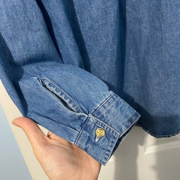 BOBBIE BROOKS embroidered jean jacket/button up size: large - Picture 8 of 10